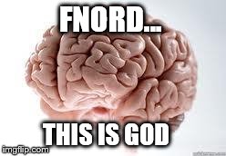 Brain | FNORD... THIS IS GOD | image tagged in brain | made w/ Imgflip meme maker