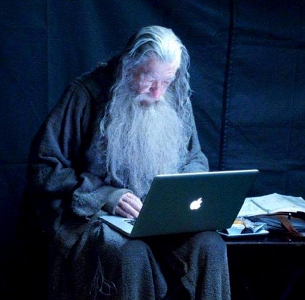 Gandalf looking Facebook Blank Meme Template