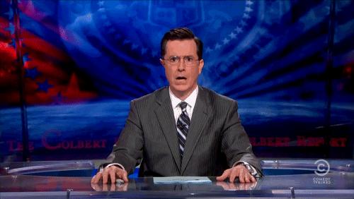 Colbert jaw drop Blank Meme Template