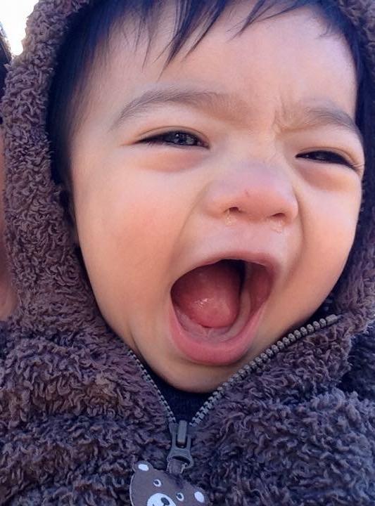 Shouting baby Blank Meme Template