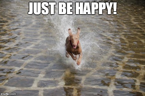 JUST BE HAPPY! | image tagged in dash | made w/ Imgflip meme maker