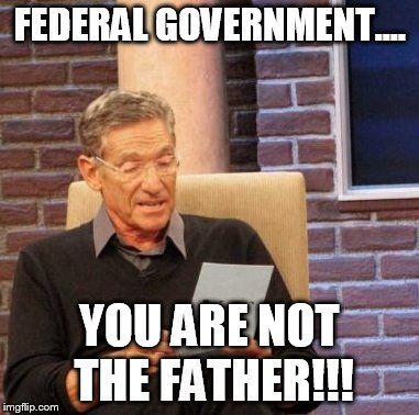 Maury Lie Detector | FEDERAL GOVERNMENT.... YOU ARE NOT THE FATHER!!! | image tagged in memes,maury lie detector | made w/ Imgflip meme maker