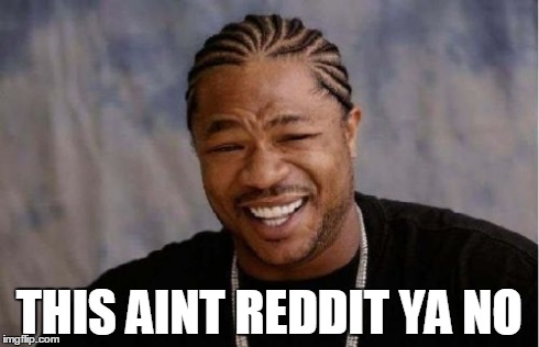 Yo Dawg Heard You Meme | THIS AINT REDDIT YA NO | image tagged in memes,yo dawg heard you | made w/ Imgflip meme maker