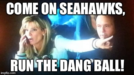 COME ON SEAHAWKS, RUN THE DANG BALL! | image tagged in run the dang ball | made w/ Imgflip meme maker