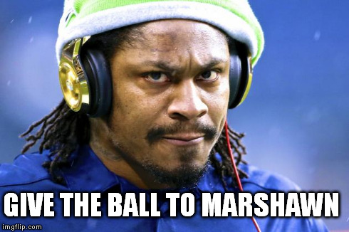 GIVE THE BALL TO MARSHAWN | made w/ Imgflip meme maker