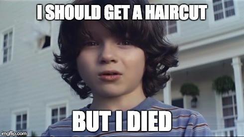 I'm dead | I SHOULD GET A HAIRCUT BUT I DIED | image tagged in i'm dead | made w/ Imgflip meme maker