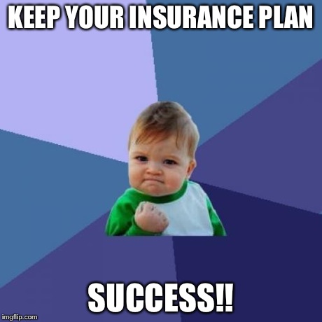 Success Kid Meme | KEEP YOUR INSURANCE PLAN SUCCESS!! | image tagged in memes,success kid | made w/ Imgflip meme maker