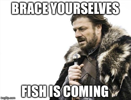 Brace Yourselves X is Coming Meme | BRACE YOURSELVES FISH IS COMING | image tagged in memes,brace yourselves x is coming | made w/ Imgflip meme maker