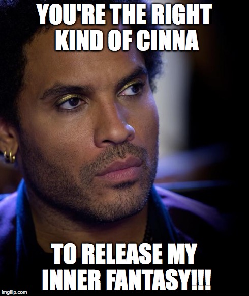 YOU'RE THE RIGHT KIND OF CINNA TO RELEASE MY INNER FANTASY!!! | image tagged in the right kind of cinna | made w/ Imgflip meme maker