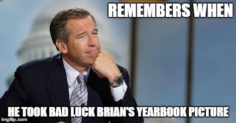 Bad Memory Brian | REMEMBERS WHEN HE TOOK BAD LUCK BRIAN'S YEARBOOK PICTURE | image tagged in bad memory brian,memes | made w/ Imgflip meme maker