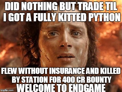 It's Finally Over Meme | DID NOTHING BUT TRADE TIL I GOT A FULLY KITTED PYTHON FLEW WITHOUT INSURANCE AND KILLED BY STATION FOR 400 CR BOUNTY WELCOME TO ENDGAME | image tagged in memes,its finally over | made w/ Imgflip meme maker