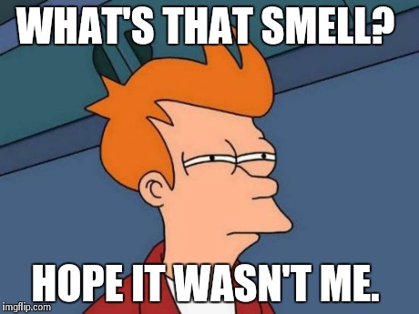 Futurama Fry | WHAT'S THAT SMELL? HOPE IT WASN'T ME. | image tagged in memes,futurama fry | made w/ Imgflip meme maker