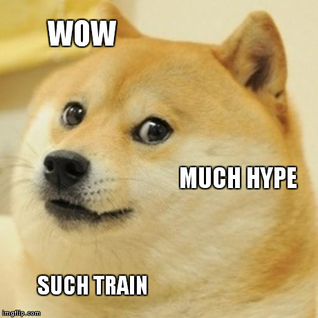 Doge Meme | WOW MUCH HYPE SUCH TRAIN | image tagged in memes,doge | made w/ Imgflip meme maker