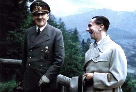 Hitler and Goebbels laughing Blank Meme Template