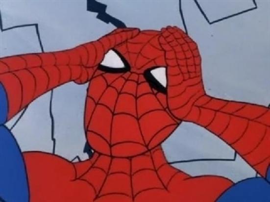 High Quality Spiderman is Confused. Blank Meme Template