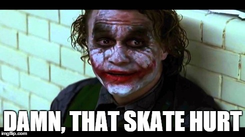 DAMN, THAT SKATE HURT | image tagged in ice hockey | made w/ Imgflip meme maker