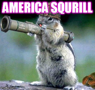 Bazooka Squirrel | AMERICA SQURILL | image tagged in memes,bazooka squirrel | made w/ Imgflip meme maker