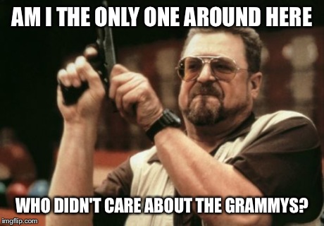Am I The Only One Around Here Meme | AM I THE ONLY ONE AROUND HERE WHO DIDN'T CARE ABOUT THE GRAMMYS? | image tagged in memes,am i the only one around here | made w/ Imgflip meme maker