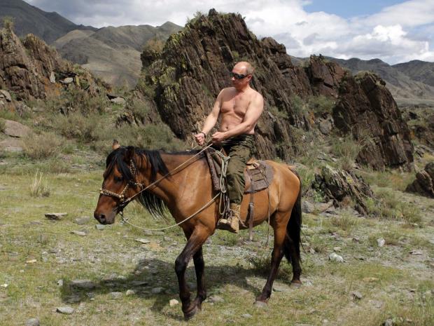 Shirtless Putin Blank Meme Template