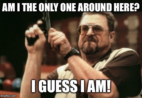 Am I The Only One Around Here Meme | AM I THE ONLY ONE AROUND HERE? I GUESS I AM! | image tagged in memes,am i the only one around here | made w/ Imgflip meme maker