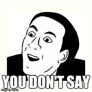 You Don't Say | YOU DON'T SAY | image tagged in you don't say | made w/ Imgflip meme maker