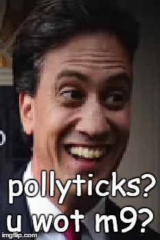 pollyticks m8 | pollyticks? u wot m9? | image tagged in politics,satire,political | made w/ Imgflip meme maker