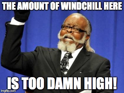 Too Damn High | THE AMOUNT OF WINDCHILL HERE IS TOO DAMN HIGH! | image tagged in memes,too damn high | made w/ Imgflip meme maker