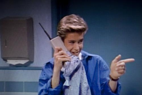 saved by the bell cell phone Blank Meme Template
