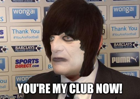 Emo Carver | YOU'RE MY CLUB NOW! | image tagged in emo carver | made w/ Imgflip meme maker