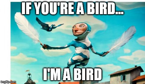 IF YOU'RE A BIRD... I'M A BIRD | image tagged in if you're a bird i'm a bird | made w/ Imgflip meme maker