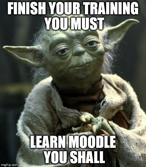 Star Wars Yoda Meme | FINISH YOUR TRAINING YOU MUST LEARN MOODLE YOU SHALL | image tagged in yoda,memes | made w/ Imgflip meme maker