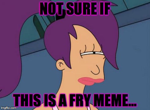Futurama Leela Meme | NOT SURE IF THIS IS A FRY MEME... | image tagged in memes,futurama leela | made w/ Imgflip meme maker