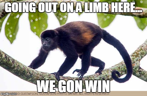 GOING OUT ON A LIMB HERE... WE GON WIN | made w/ Imgflip meme maker