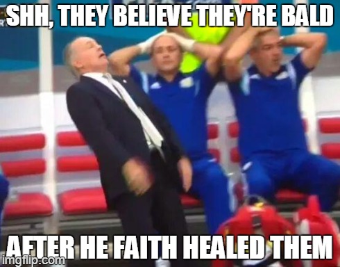 thanks to all who helped me make this meme (keyboard, mouse, etc.) | SHH, THEY BELIEVE THEY'RE BALD AFTER HE FAITH HEALED THEM | image tagged in sabella fall,memes | made w/ Imgflip meme maker