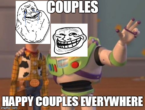 X, X Everywhere Meme | COUPLES HAPPY COUPLES EVERYWHERE | image tagged in memes,x x everywhere | made w/ Imgflip meme maker