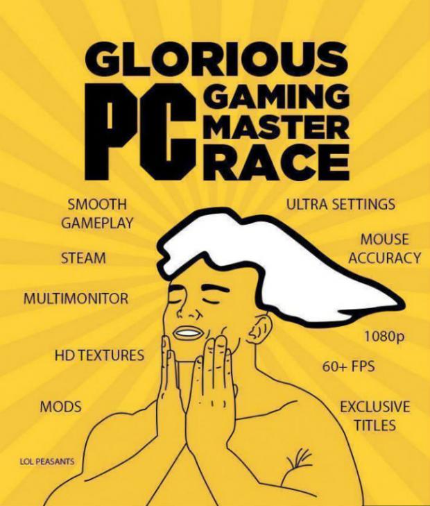 The glorius PC masterrace Blank Meme Template