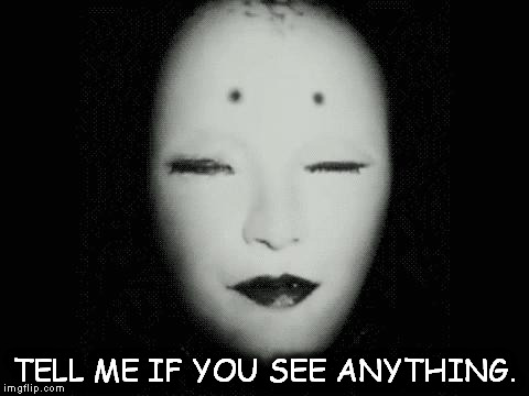 Just Smile | TELL ME IF YOU SEE ANYTHING. | image tagged in smile,memes,gifs,scary | made w/ Imgflip meme maker