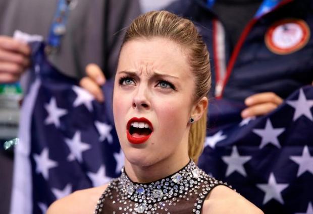 High Quality Ashley Wagner What? Whaa WTF disbelief shock Blank Meme Template