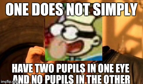 Barnicle Boy Error | ONE DOES NOT SIMPLY HAVE TWO PUPILS IN ONE EYE AND NO PUPILS IN THE OTHER | image tagged in memes,one does not simply,spongebob | made w/ Imgflip meme maker