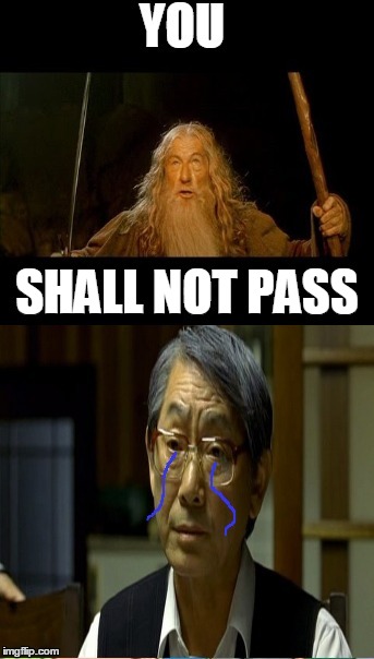 Oh come on it isn't that bad | SHALL NOT PASS | image tagged in gandalf you shall not pass,high expectations asian father | made w/ Imgflip meme maker