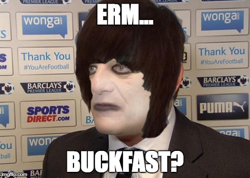 Emo Carver | ERM... BUCKFAST? | image tagged in emo carver | made w/ Imgflip meme maker
