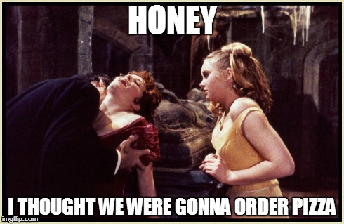 dracula is busy | HONEY I THOUGHT WE WERE GONNA ORDER PIZZA | image tagged in pimp dracula,dracula,christopher lee,hammer horror,honey,bros | made w/ Imgflip meme maker