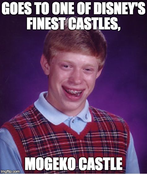 Bad Luck Brian Meme | GOES TO ONE OF DISNEY'S FINEST CASTLES, MOGEKO CASTLE | image tagged in memes,bad luck brian | made w/ Imgflip meme maker
