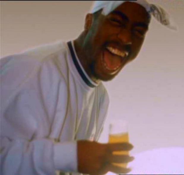 High Quality 2pac laughing Blank Meme Template