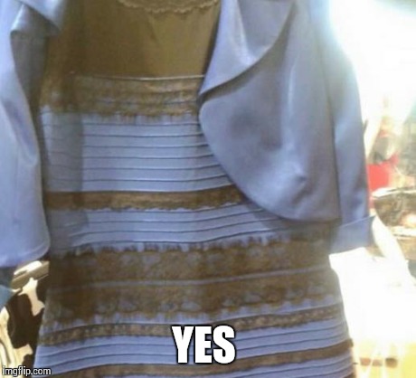 Dress Color | YES | image tagged in dress color | made w/ Imgflip meme maker