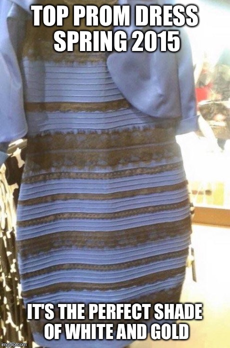 TOP PROM DRESS SPRING 2015 IT'S THE PERFECT SHADE OF WHITE AND GOLD | image tagged in dress | made w/ Imgflip meme maker
