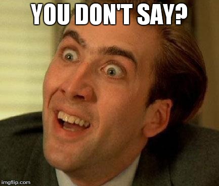 Nah, Really? | YOU DON'T SAY? | image tagged in nah really? | made w/ Imgflip meme maker