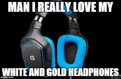 MAN I REALLY LOVE MY WHITE AND GOLD HEADPHONES | image tagged in g430 | made w/ Imgflip meme maker