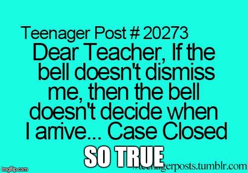 teenager posts | SO TRUE | image tagged in teenager posts | made w/ Imgflip meme maker