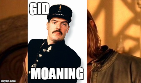 One Does Not Simply | GID MOANING | image tagged in memes,one does not simply | made w/ Imgflip meme maker